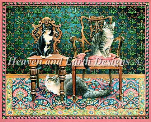 Octopussy and Motley On Mothers Chairs - Click Image to Close